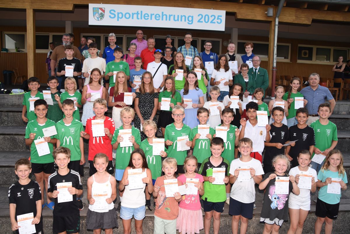 Gruppenaufnahme Sportabzeichen von Herrn Nbauer
